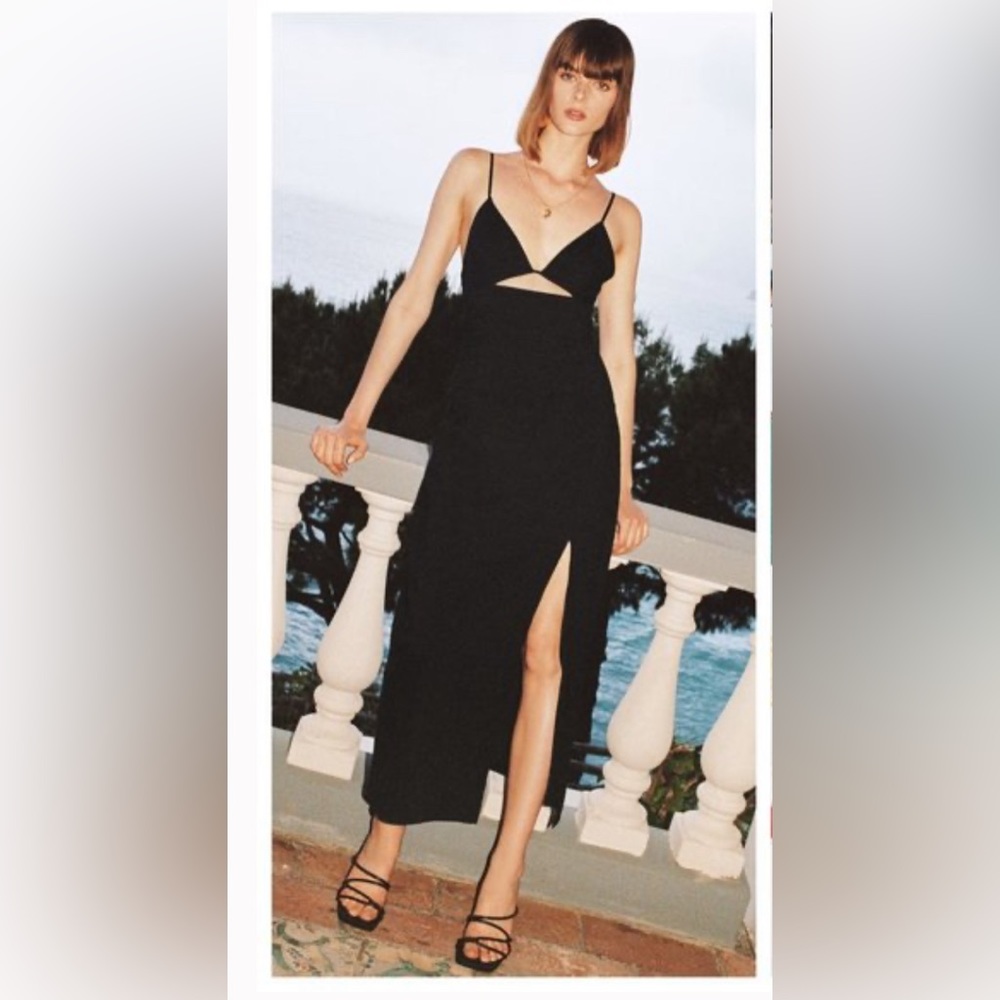 NWT Zara Cami Dress with slit and key hole cut out size Large